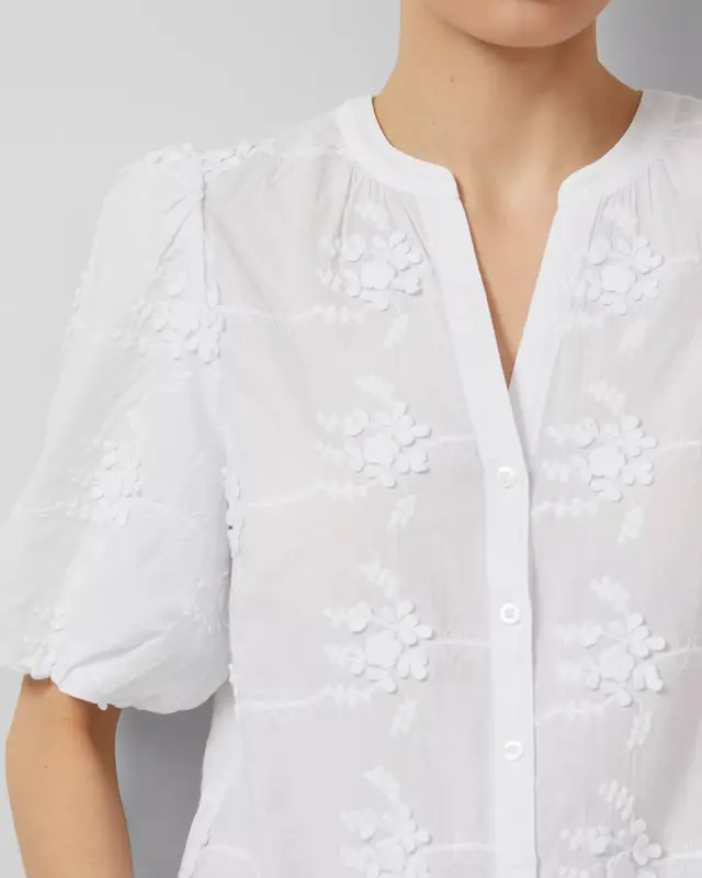 S. Oliver Blouse 3D-Embroidery - White