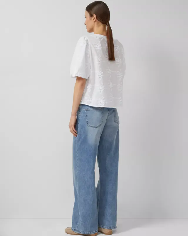 S. Oliver Blouse 3D-Borduursel - White