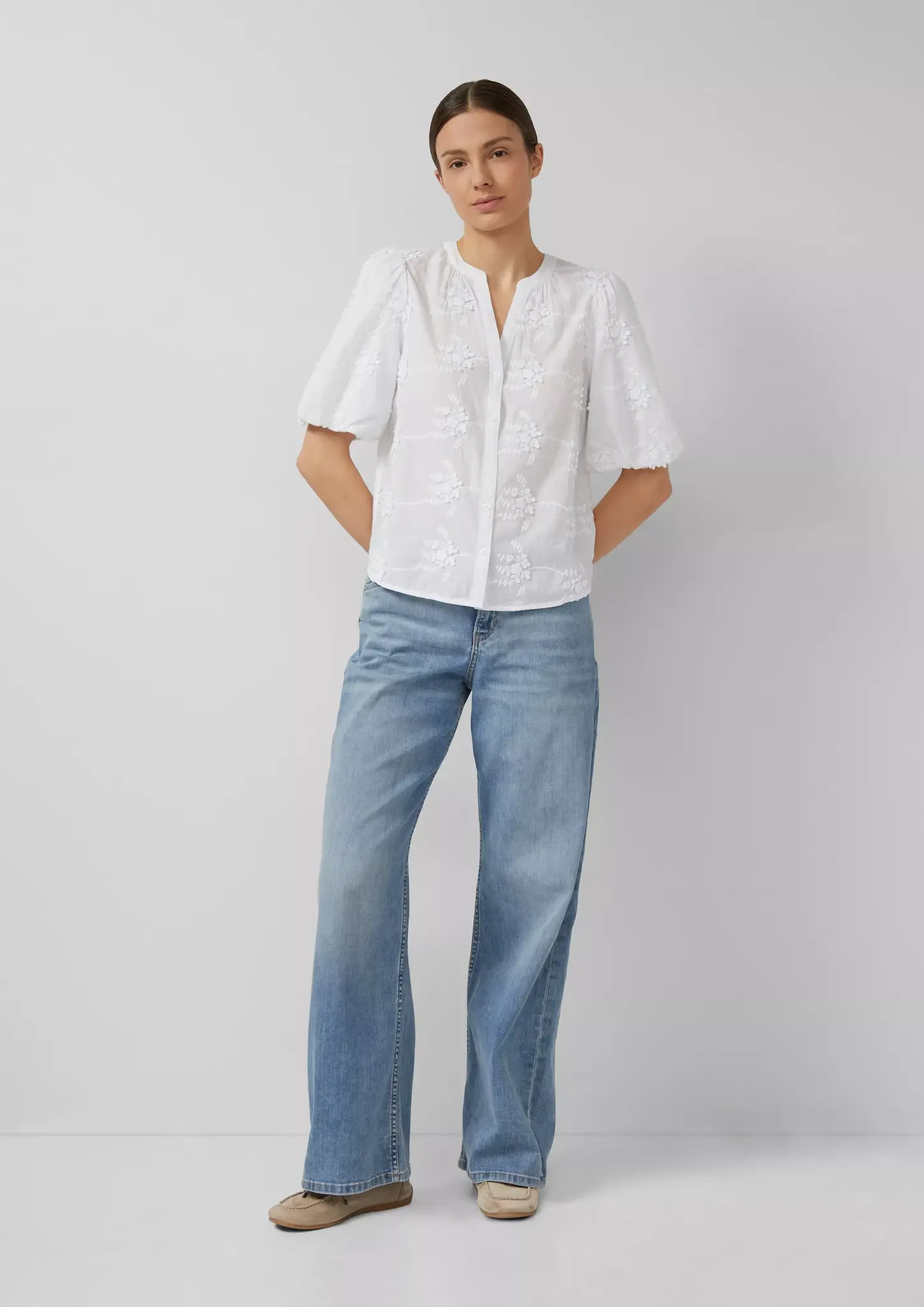 S. Oliver Blouse 3D-Embroidery - White
