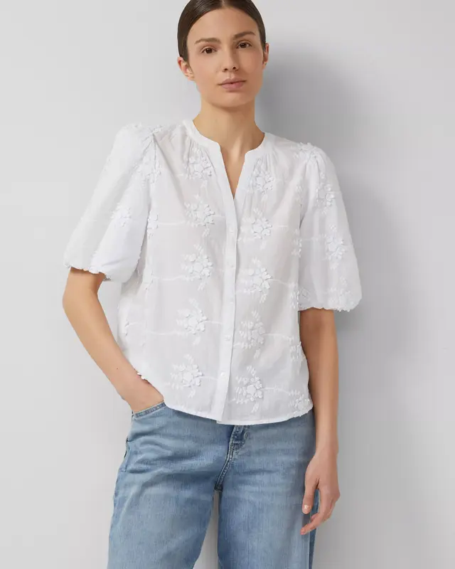 S. Oliver Blouse 3D-Embroidery - White