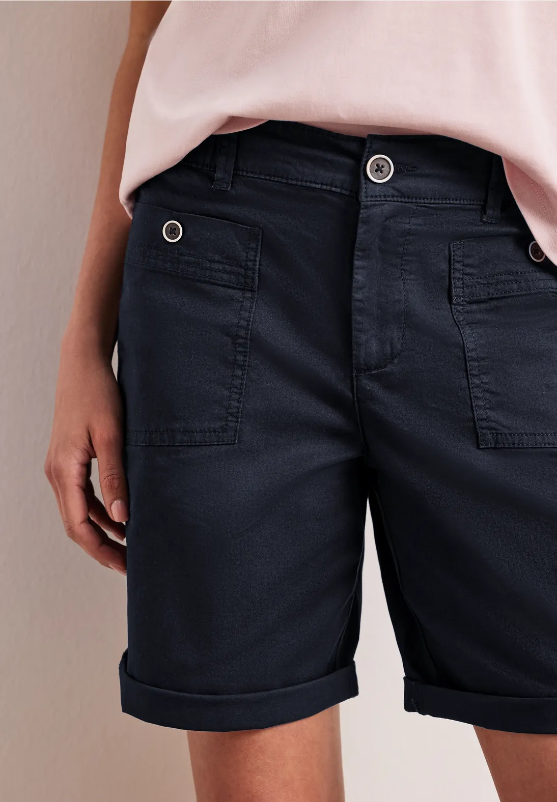 Street One Straight Leg Bermuda Yulius - Shadowed Navy