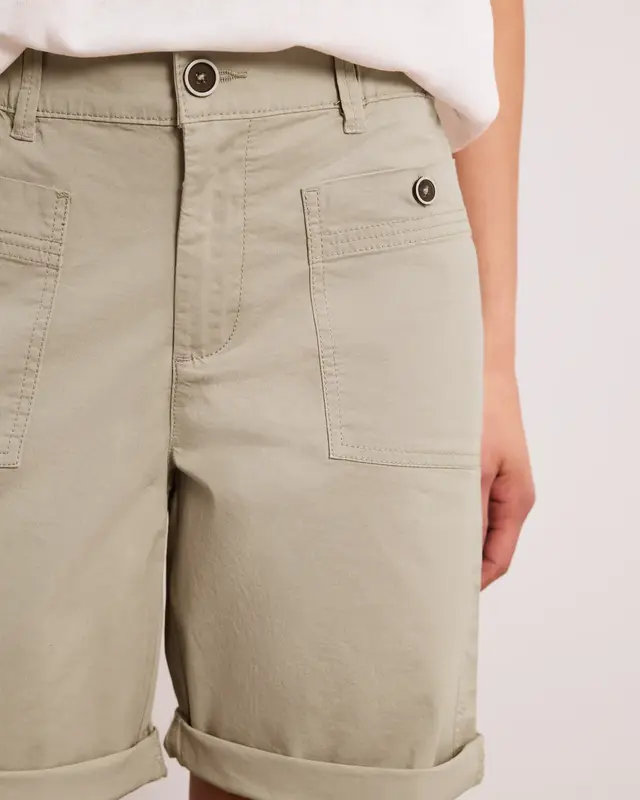 Street One Straight Leg Bermuda Yulius - Cobble Stone