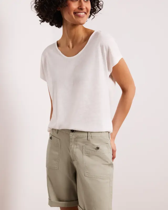 Street One Straight Leg Bermuda Yulius - Cobble Stone