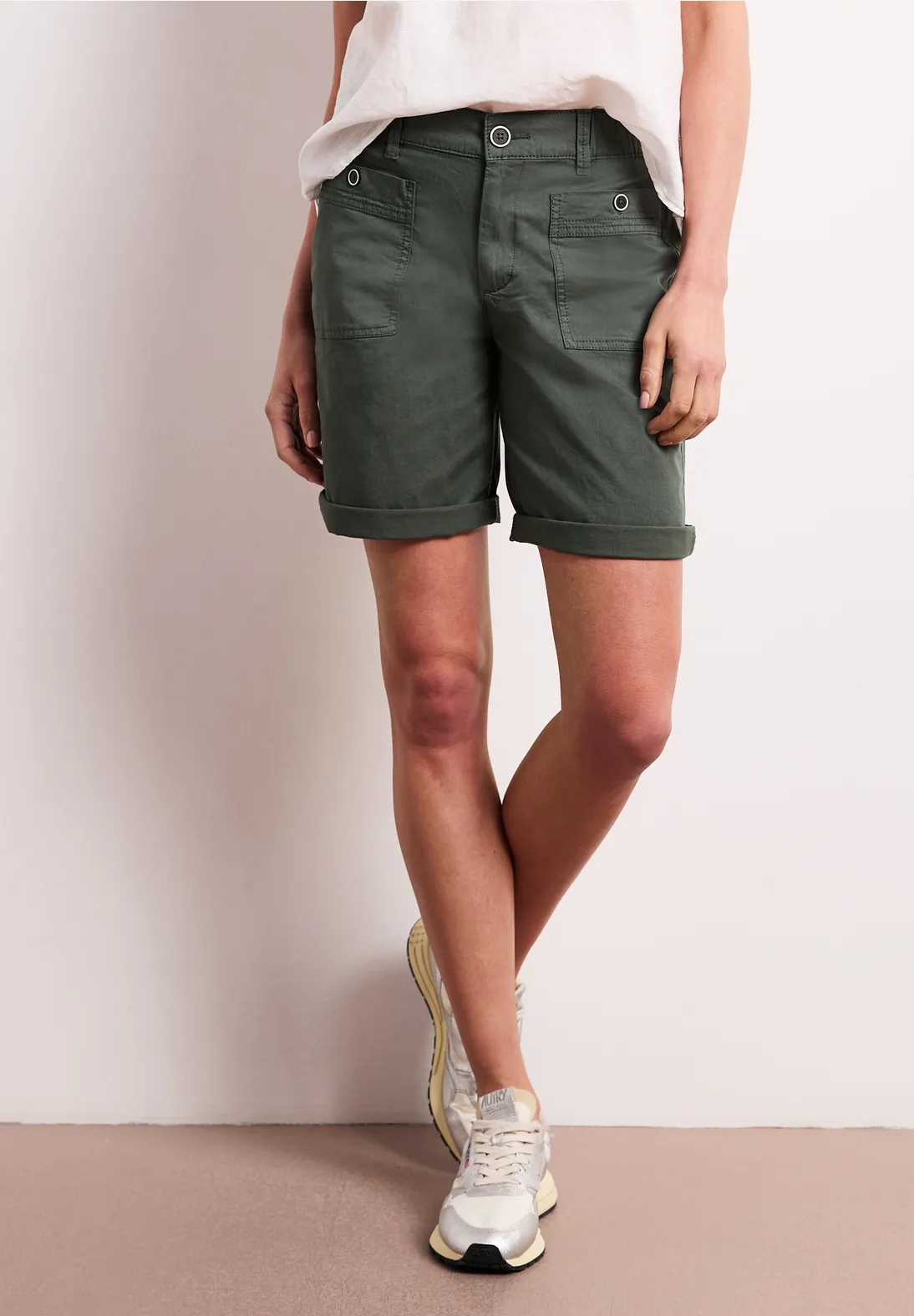 Street One Straight Leg Bermuda Yulius - Cilantro Green