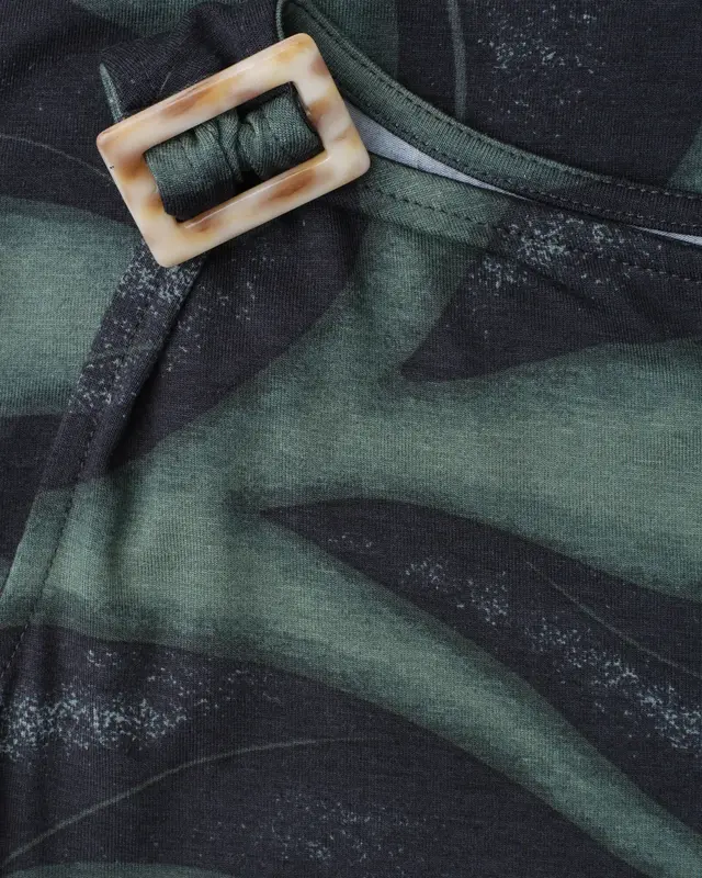 Street One Jersey Top Shoulderdetail - Deep Bound Green