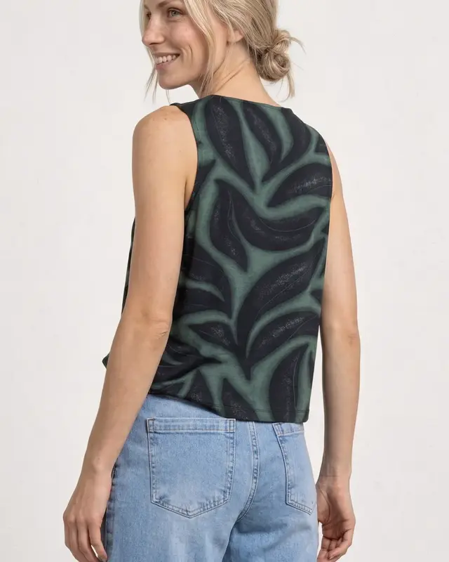 Street One Jersey Top Shoulderdetail - Deep Bound Green