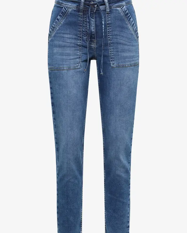 Cecil Casual Fit Jeans Tracey - Mid Blue Used Wash