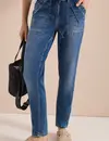 Cecil Casual Fit Jeans Tracey - Mid Blue Used Wash