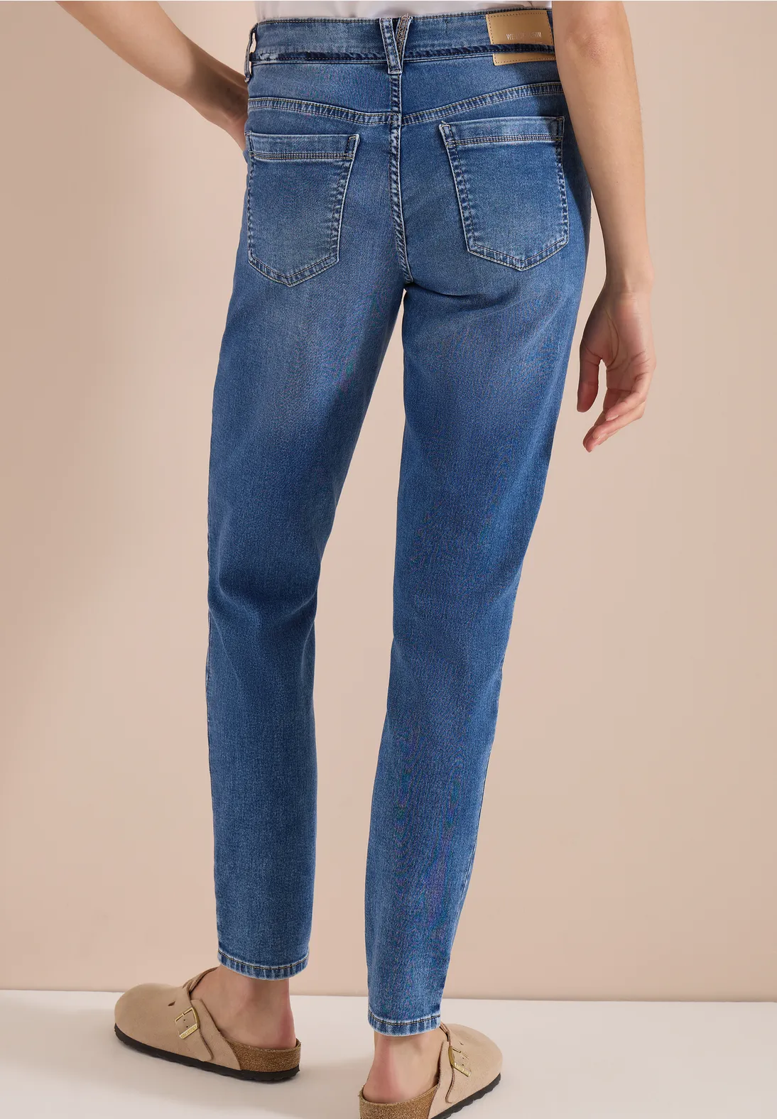 Cecil Casual Fit Jeans Tracey - Mid Blue Used Wash