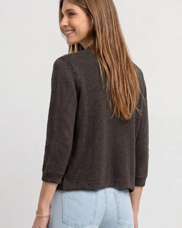 Street One Knit Cardigan - Espresso Brown