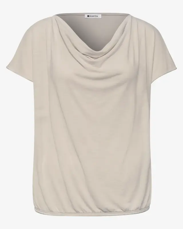 Street One Shirt Waterval Hals - Clay Sand