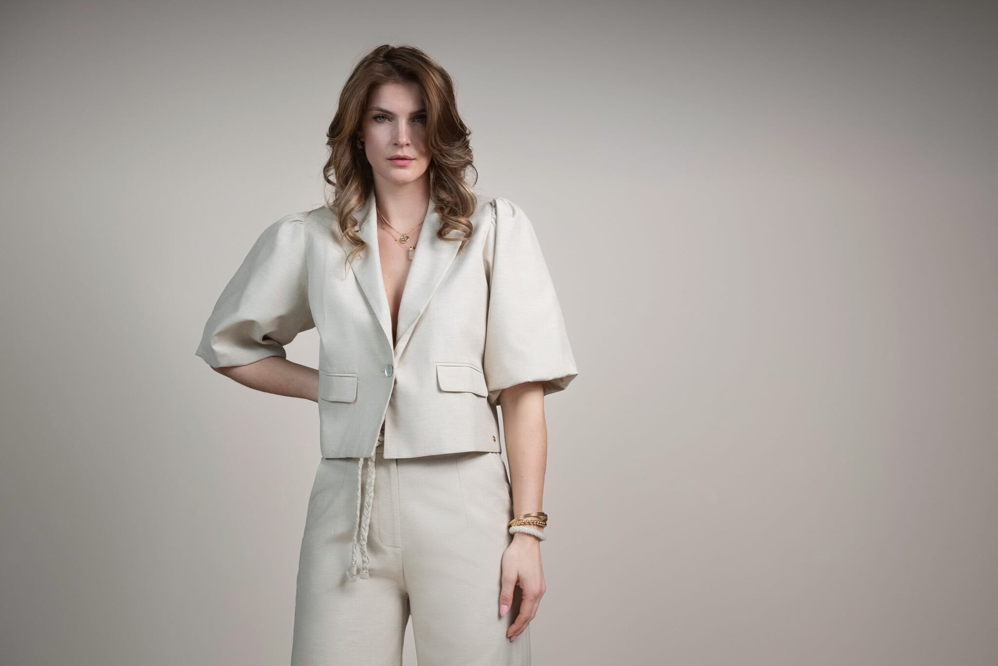 Elvira Collections Blazer Yara - Sand Linen