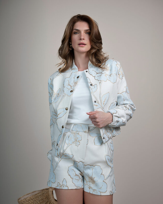 Elvira Collections Bomber Lesley - Blue Flowers