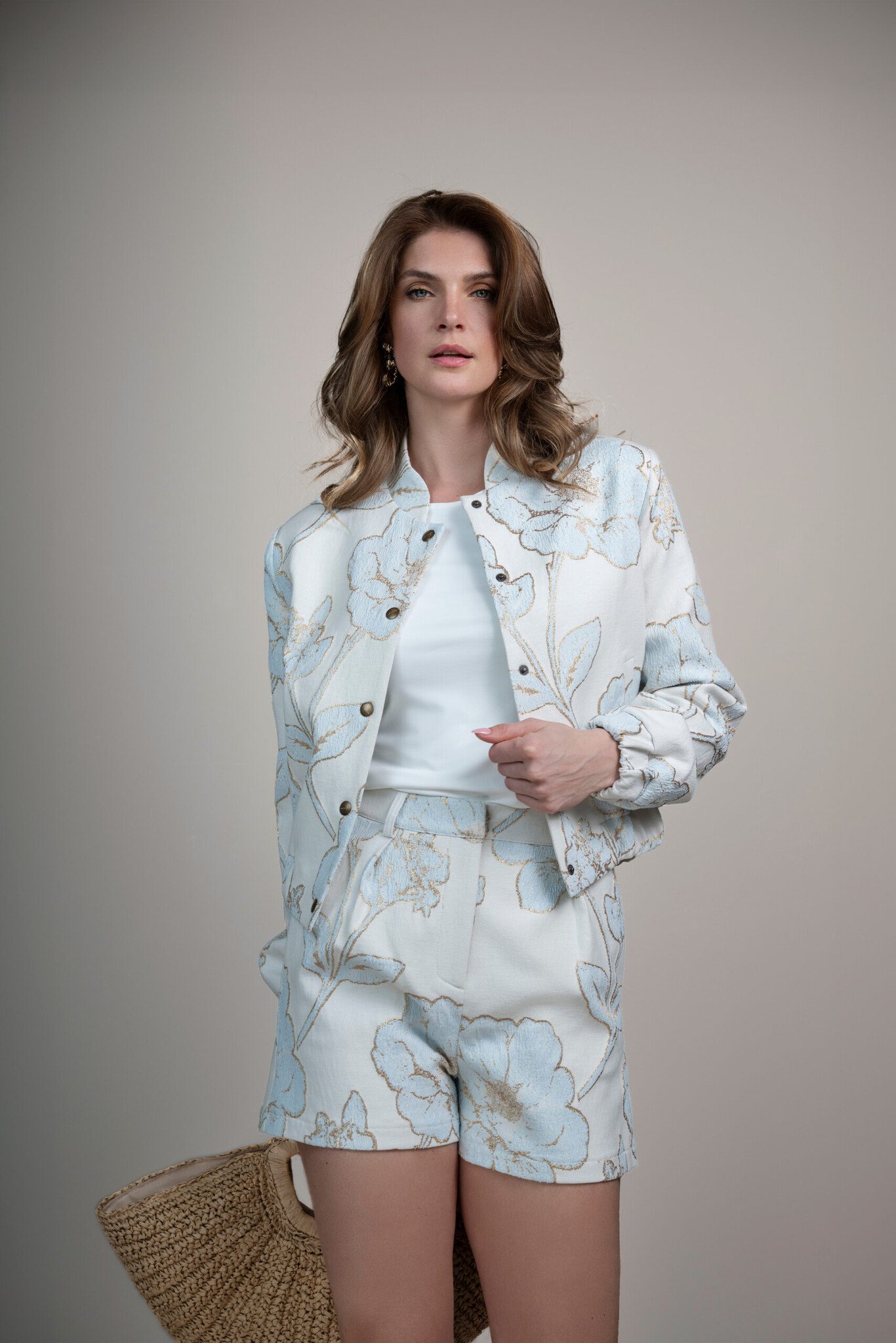 Elvira Collections Bomber Lesley - Blue Flowers