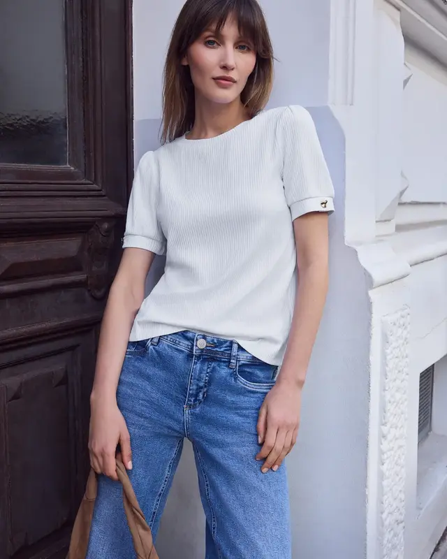 Street One Studio Shirt with Button Detail - White