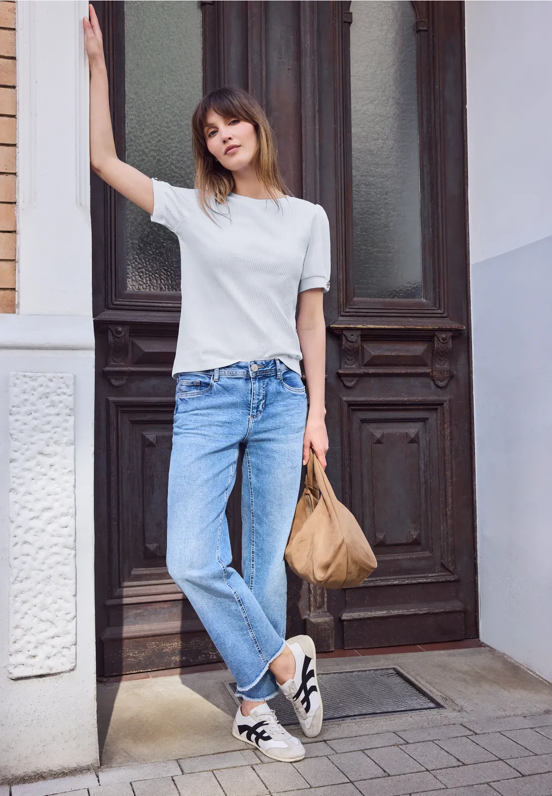 Street One Studio Shirt mit Knopfdetail - White