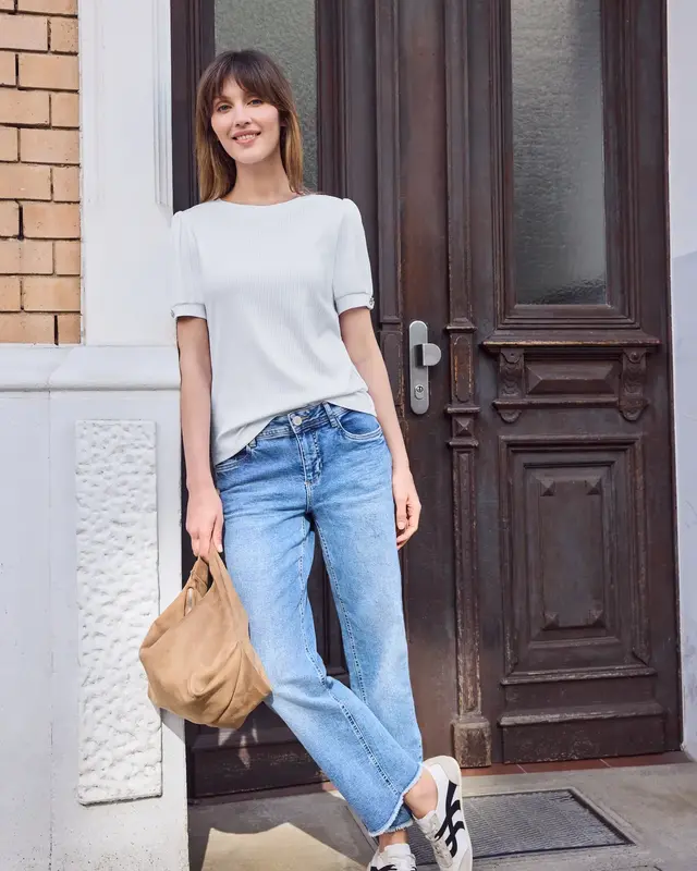 Street One Studio Shirt mit Knopfdetail - White