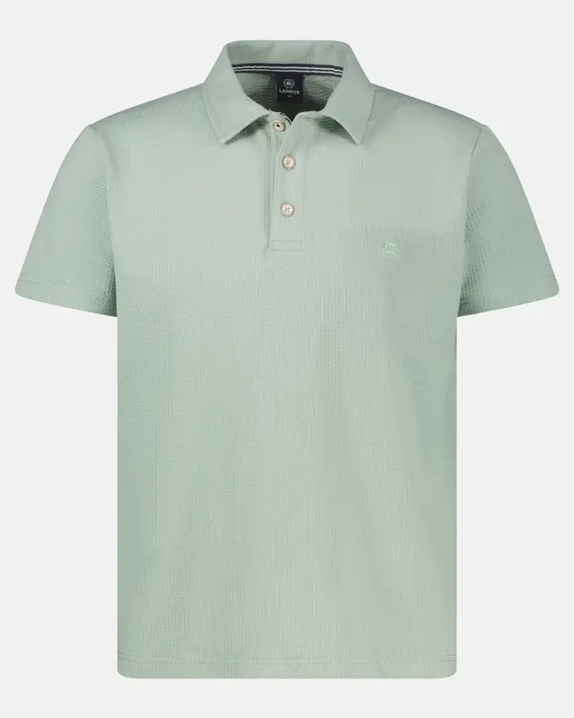 Lerros Seersucker Poloshirt - Bay Green