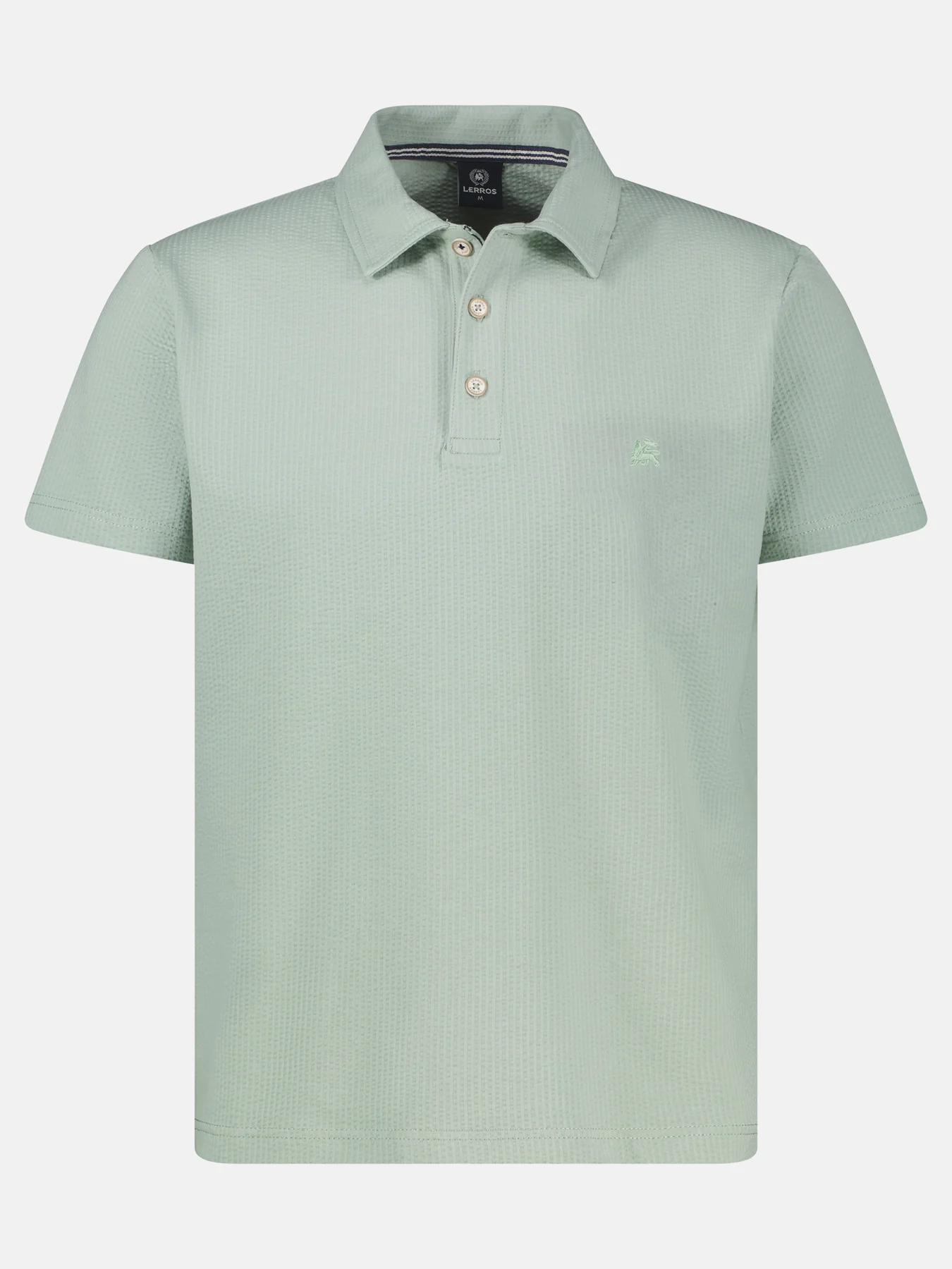 Lerros Seersucker Poloshirt - Bay Green