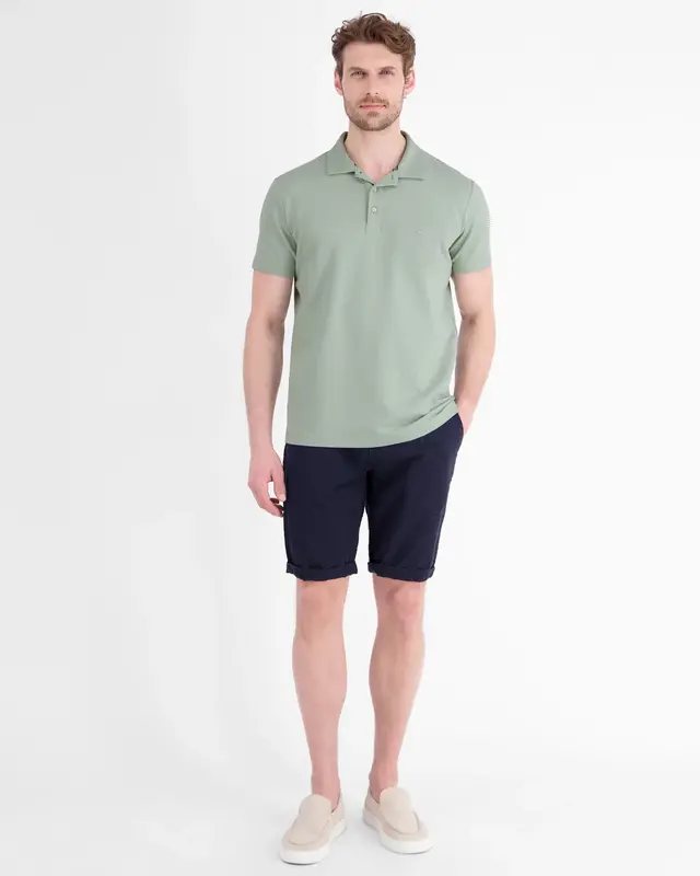 Lerros Seersucker Poloshirt - Bay Green