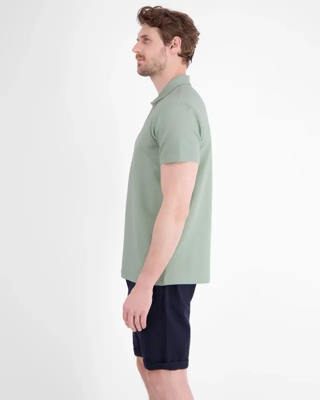 Lerros Seersucker Poloshirt - Bay Green