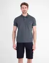 Lerros Seersucker Poloshirt - Lava Grey
