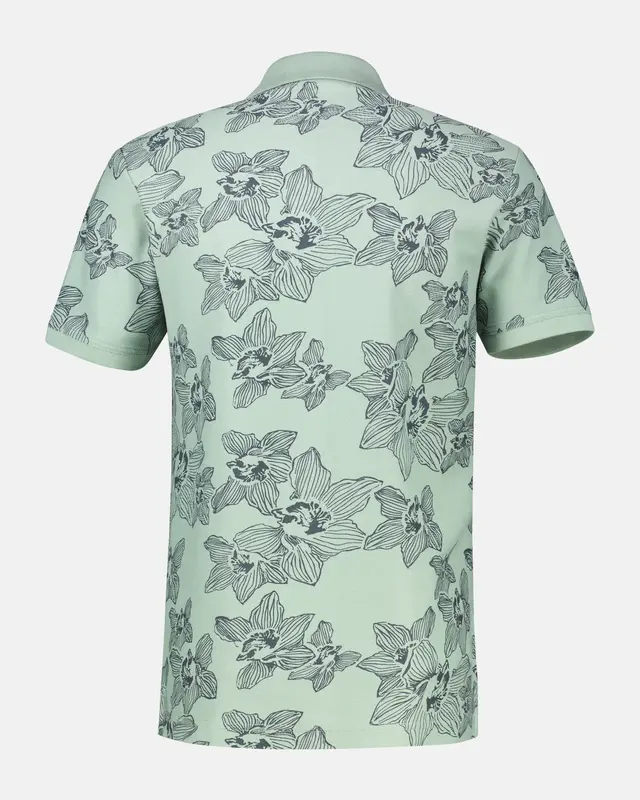 Lerros Poloshirt Bloemenprint - Bay Green