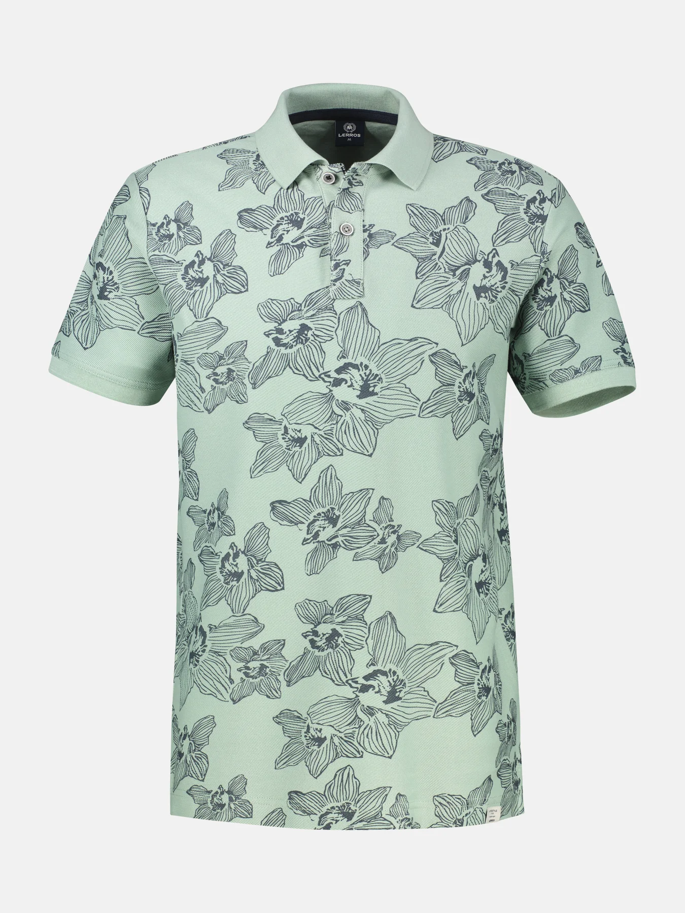 Lerros Poloshirt Flower Print - Bay Green