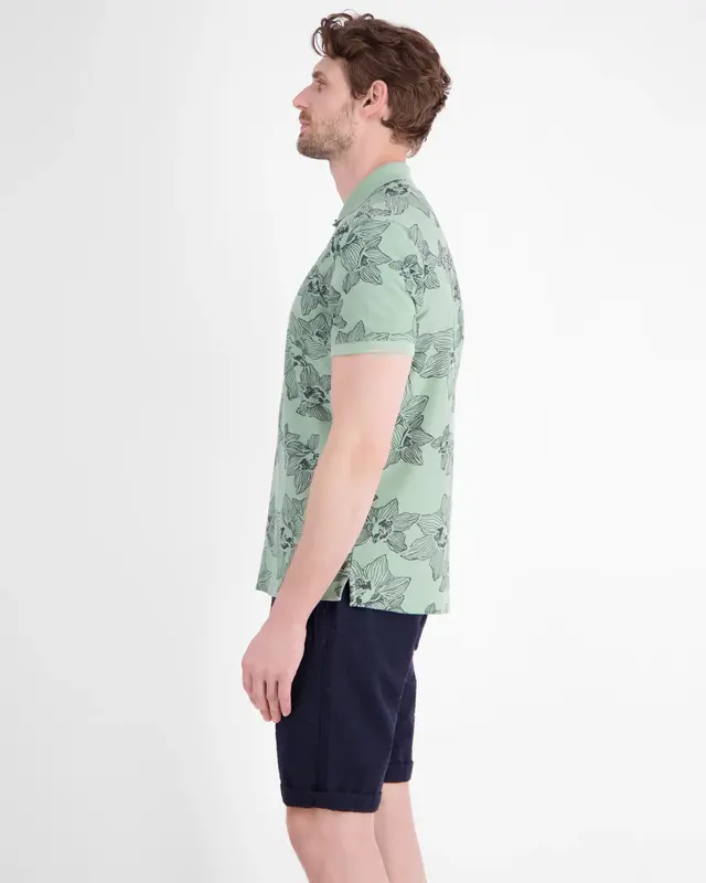 Lerros Poloshirt Bloemenprint - Bay Green