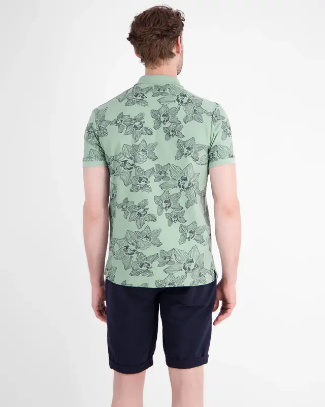 Lerros Poloshirt Bloemenprint - Bay Green