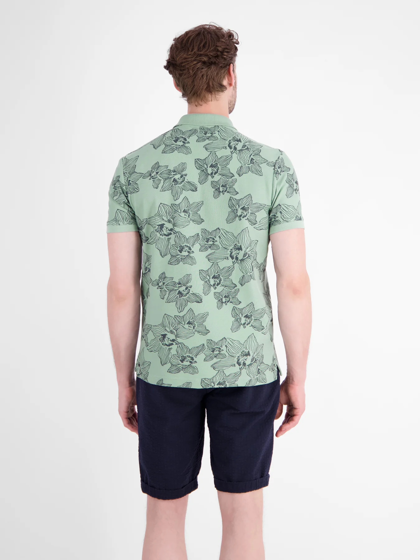 Lerros Poloshirt Blumenprint - Bay Green