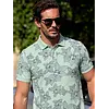 Poloshirt Flower Print - Bay Green