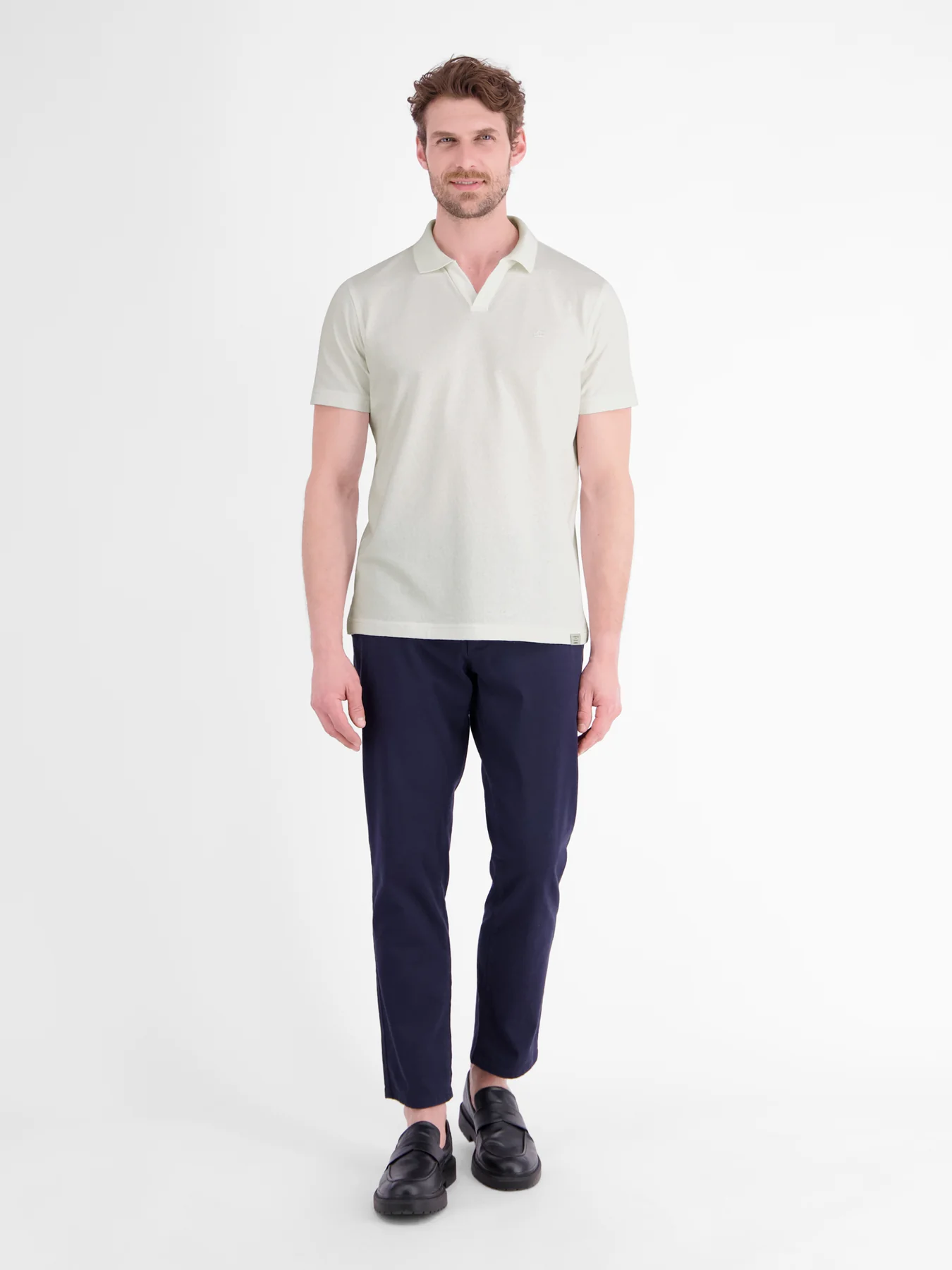 Lerros Modern Poloshirt Jacquard - Broken White