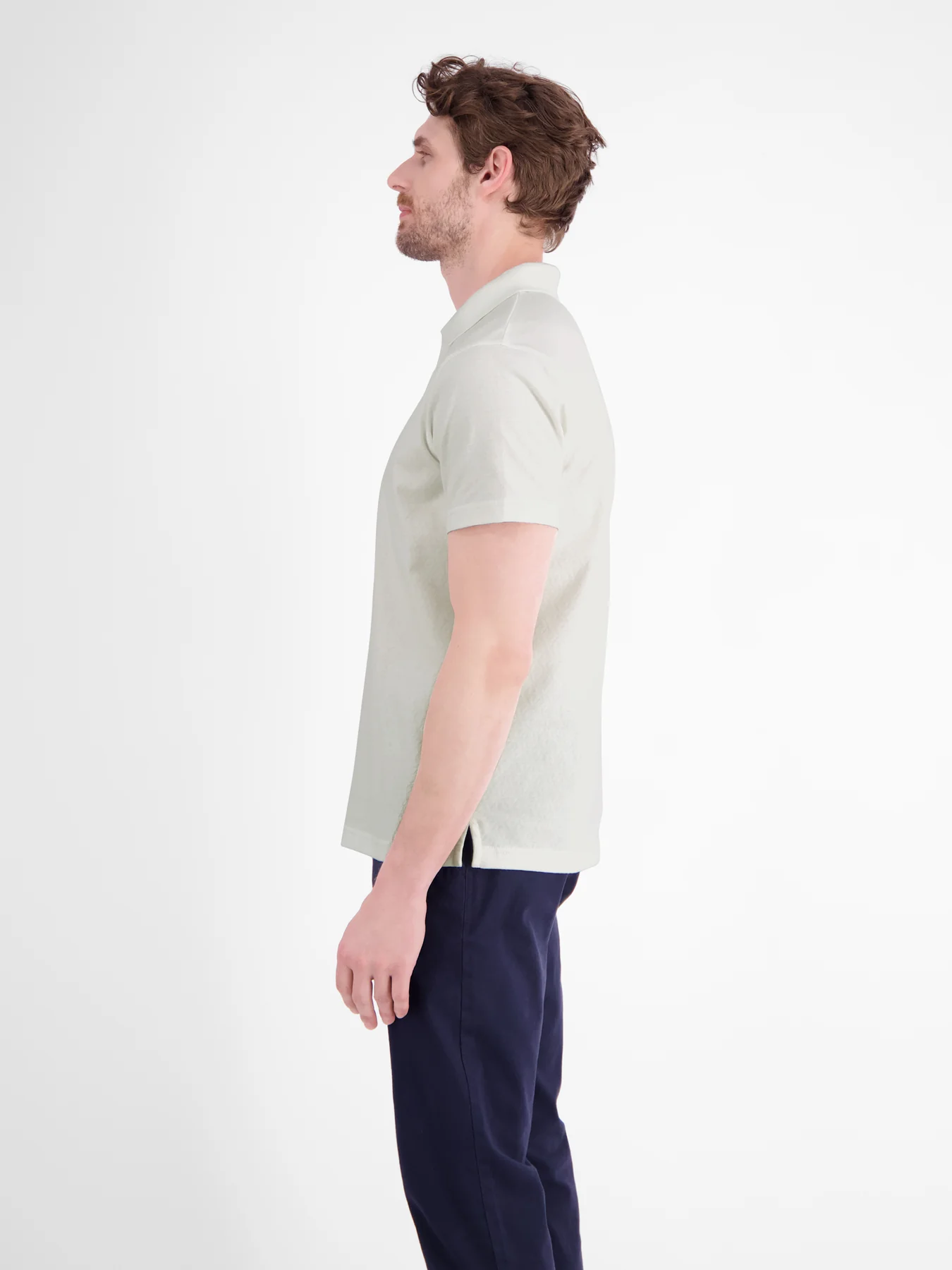 Lerros Modern Poloshirt Jacquard - Broken White