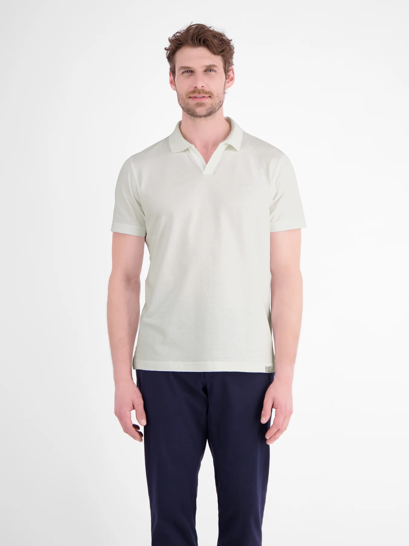 Lerros Modern Poloshirt Jacquard - Broken White