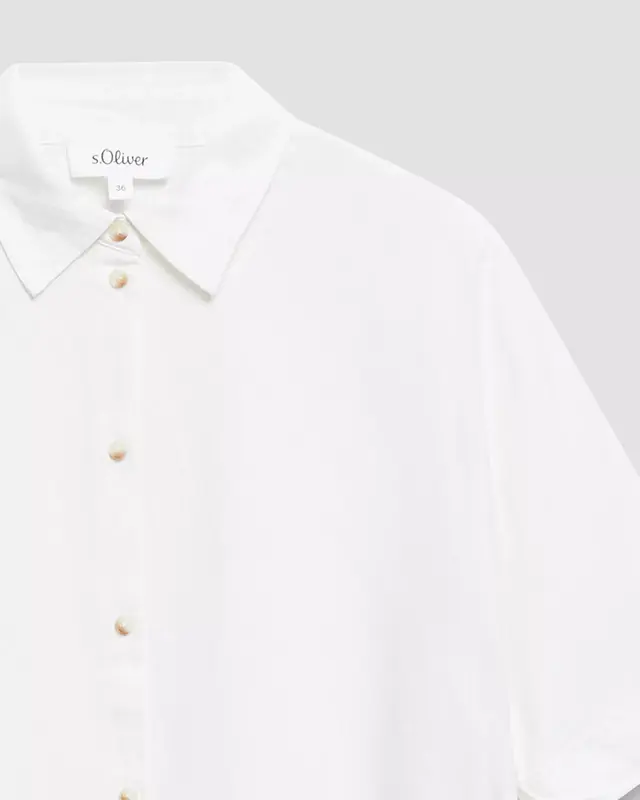 S. Oliver Linnenmix Blouse - White