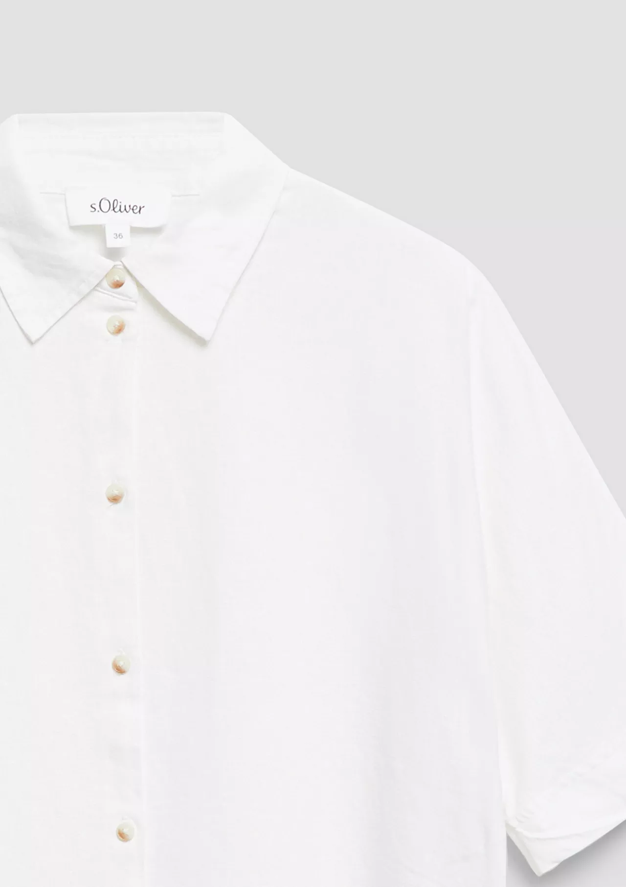 S. Oliver Linen Blend Blouse - White