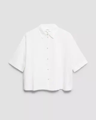 S. Oliver Linen Blend Blouse - White