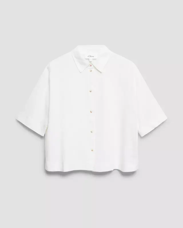 S. Oliver Linnenmix Blouse - White