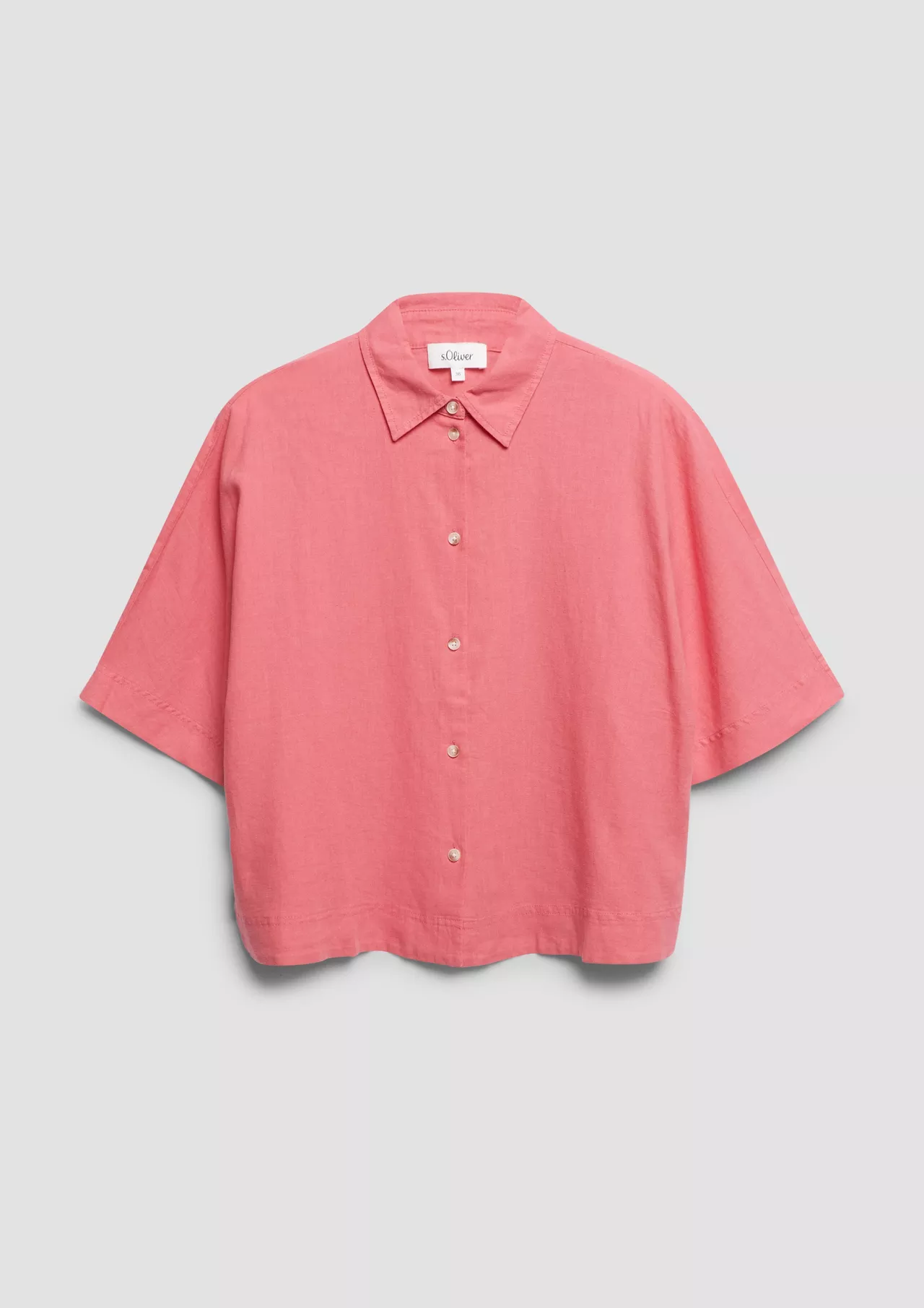 S. Oliver Leinenmix Bluse - Pink
