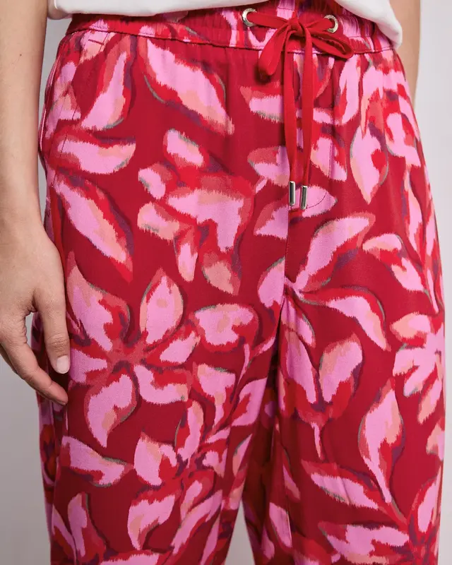 Street One Print Broek Emee - Salsa Red
