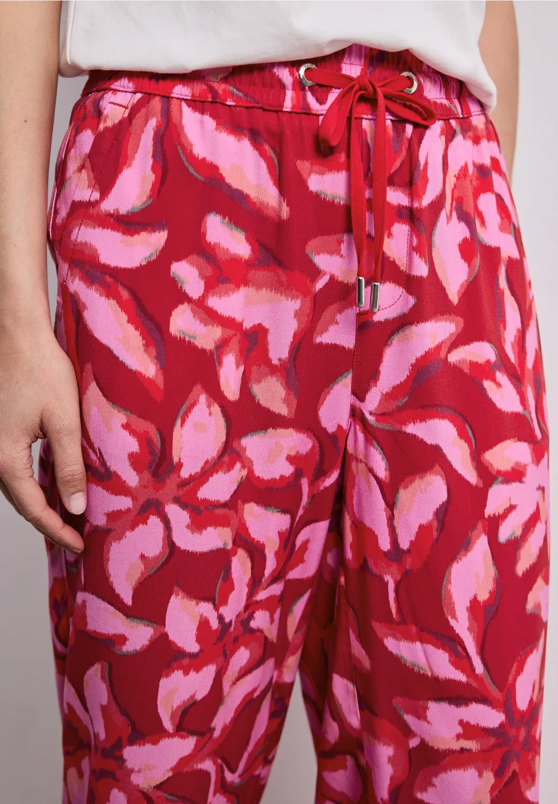 Street One Print Broek Emee - Salsa Red