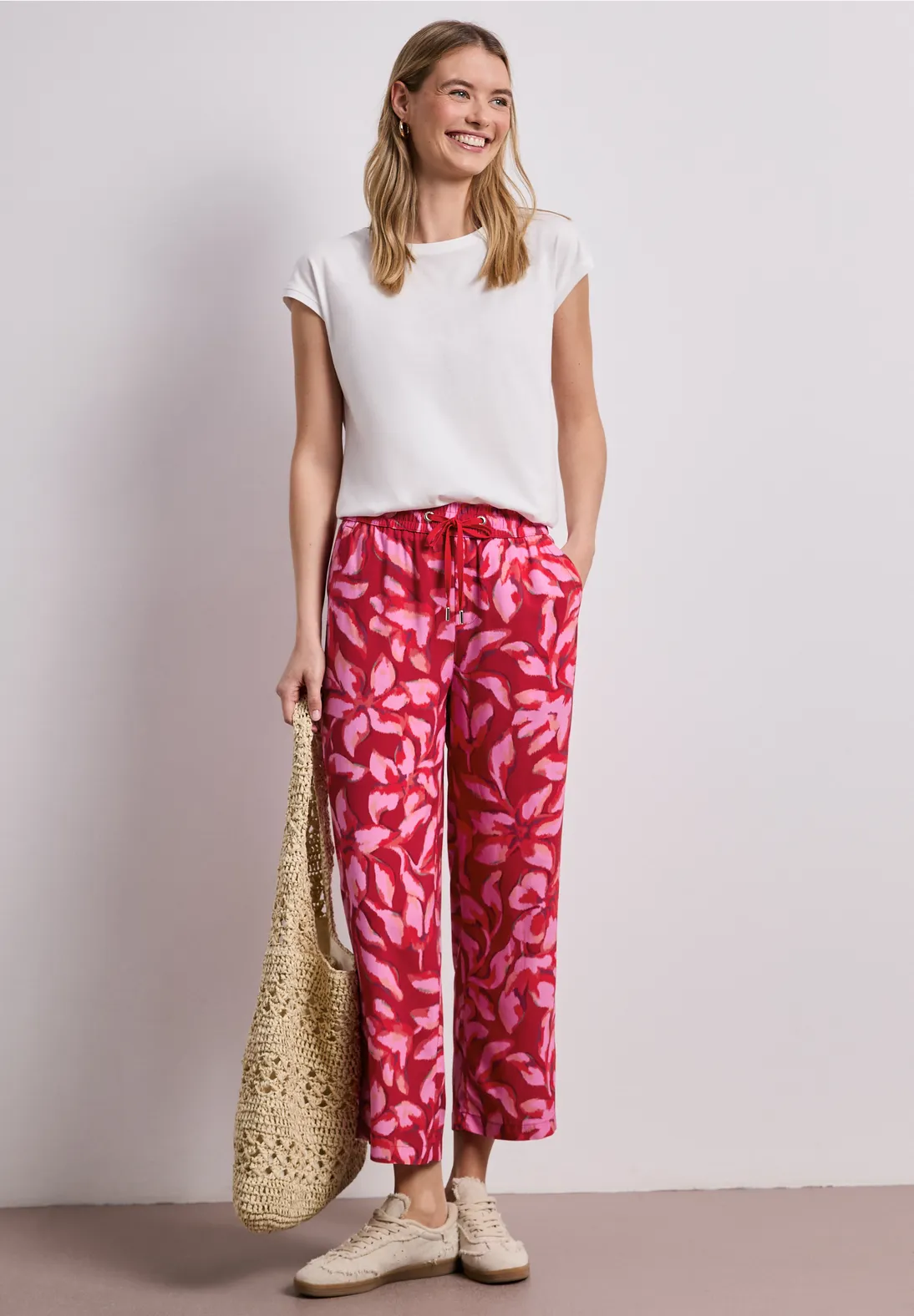 Street One Print Hose Emee - Salsa Red