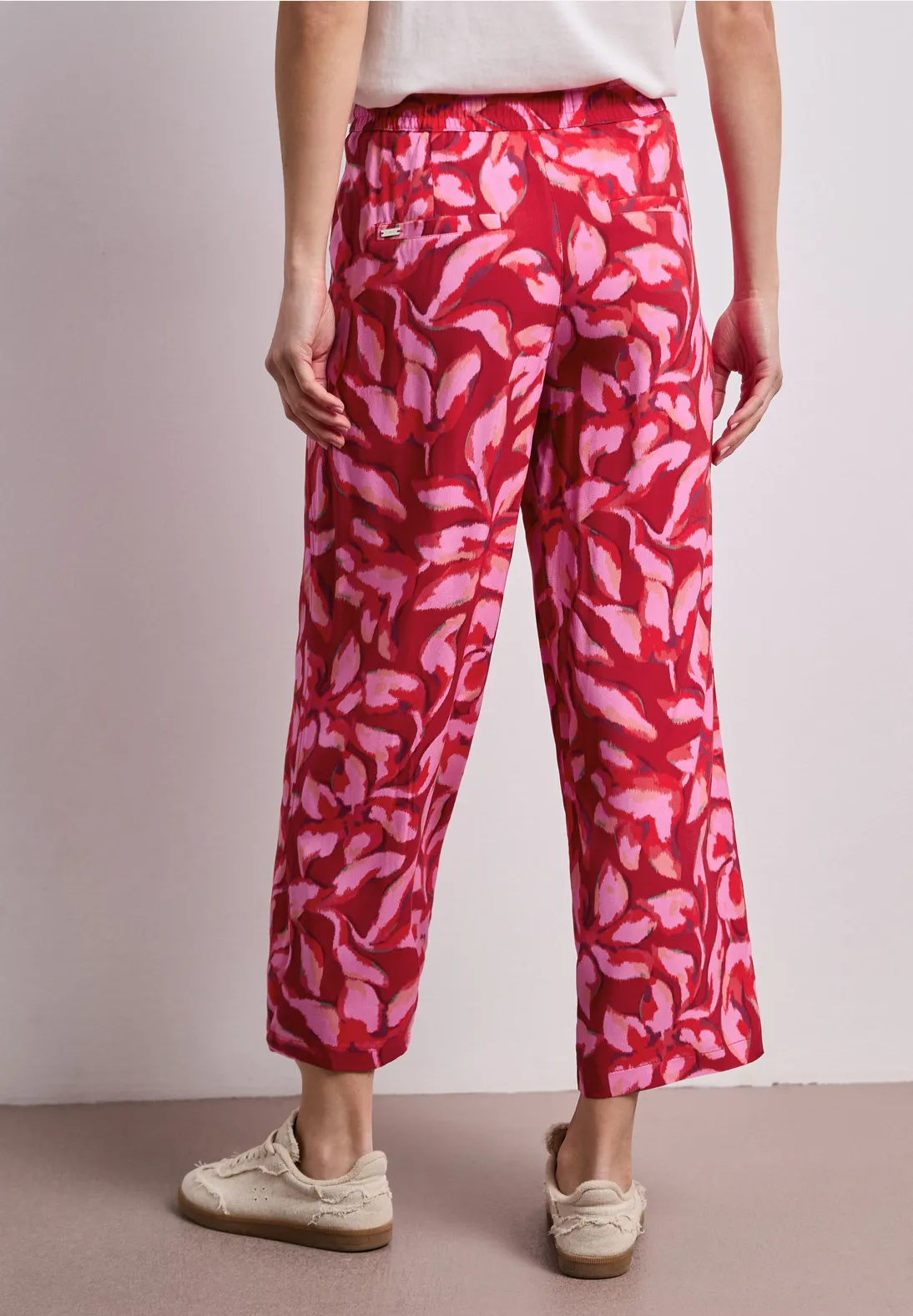 Street One Print Pants Emee - Salsa Red
