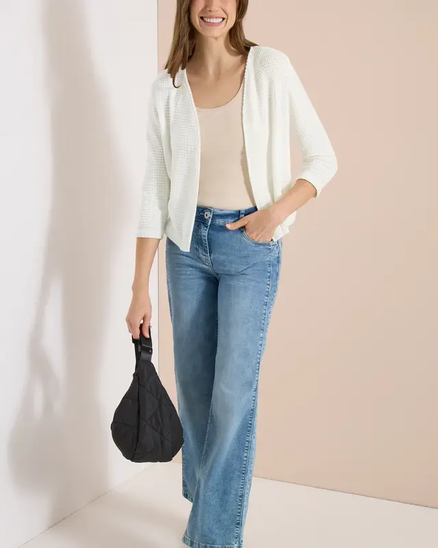 Cecil Open Vest Ajour Look - Vanilla White