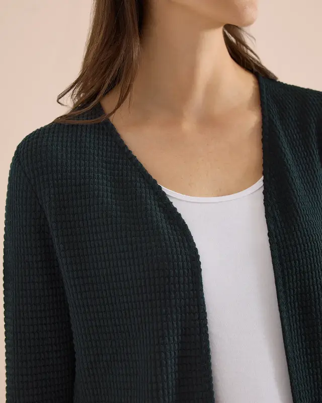 Cecil Open Vest Ajour Look - Palm Breeze Green