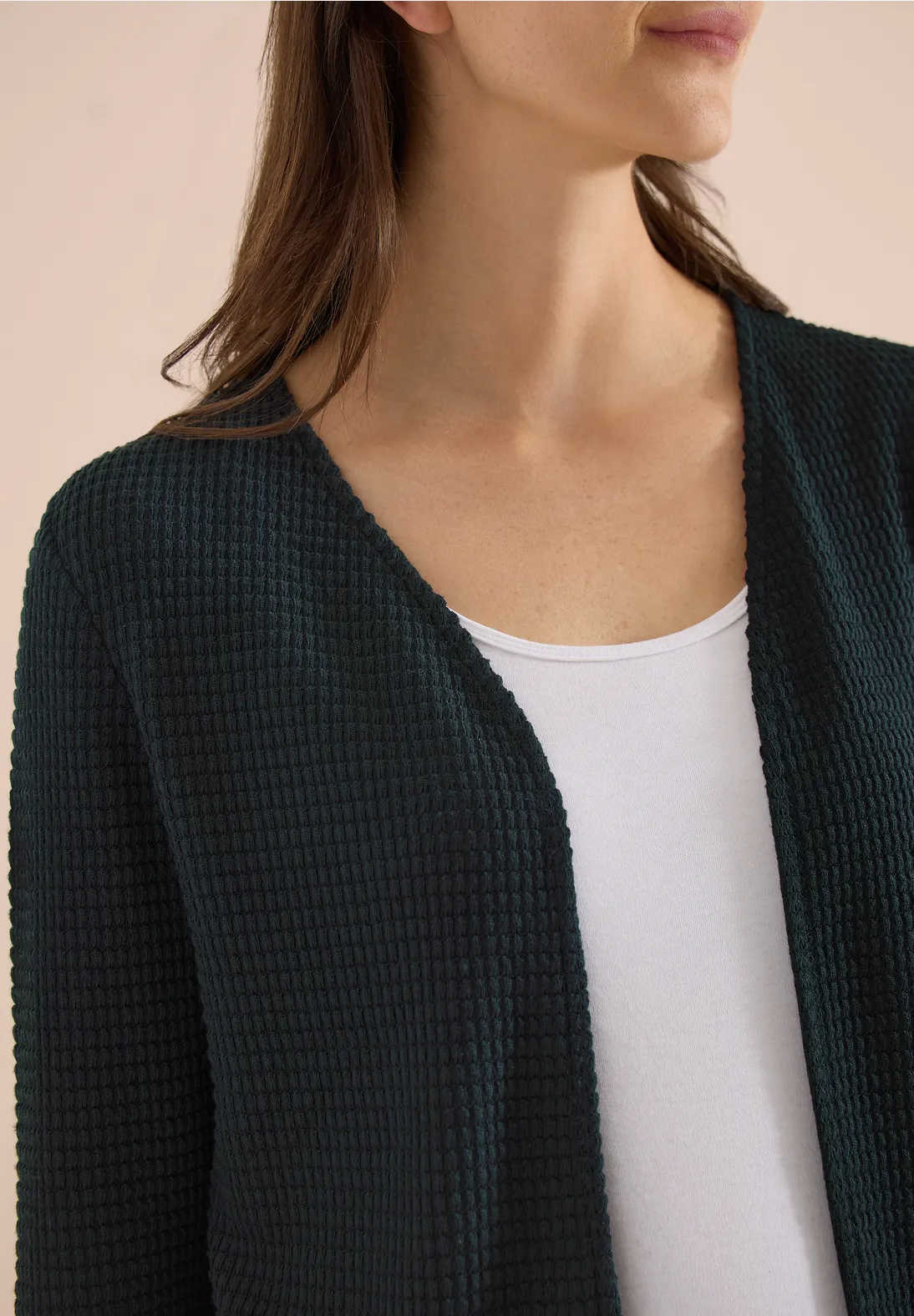 Cecil Open Cardigan Ajour Look - Palm Breeze Green