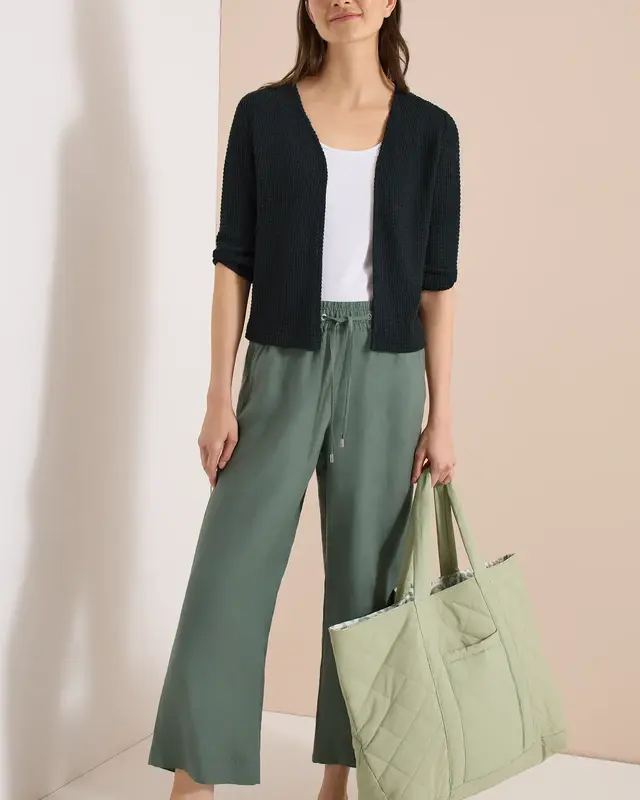 Cecil Open Cardigan Ajour Optik  - Palm Breeze Green