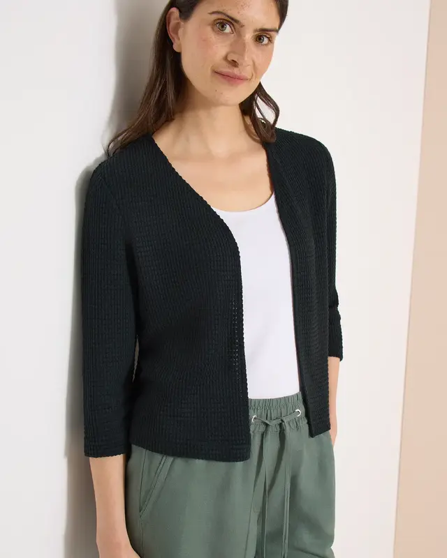 Cecil Open Cardigan Ajour Optik  - Palm Breeze Green