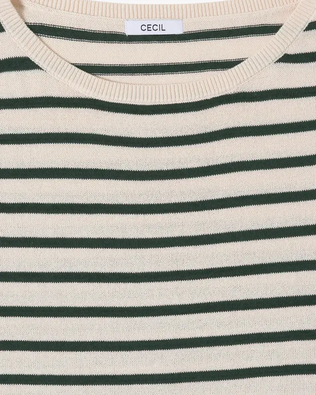 Cecil Trui met Strepen - Palm Breeze Green